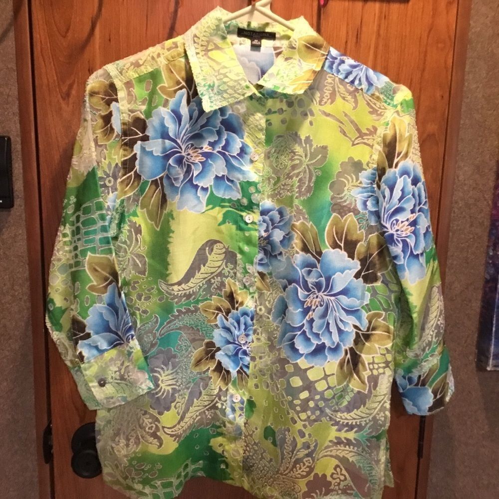 SALE NWOT. Notations Brand Lightweight Jacket/Blouse in Women’s Small Petite